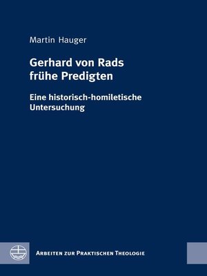 cover image of Gerhard von Rads frühe Predigten